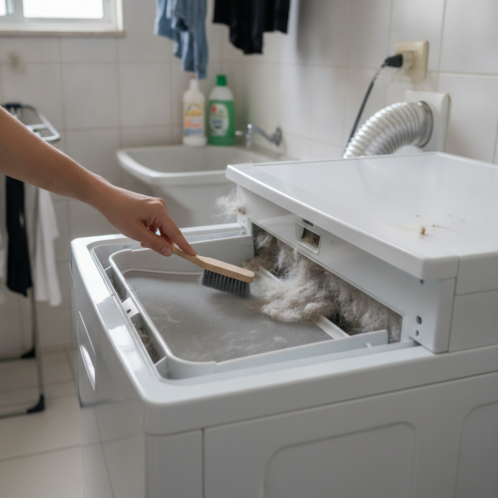 como limpar o filtro da secadora