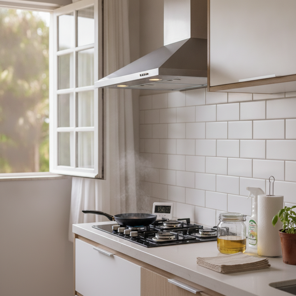 como reduzir a fumaça da cozinha dentro de casa