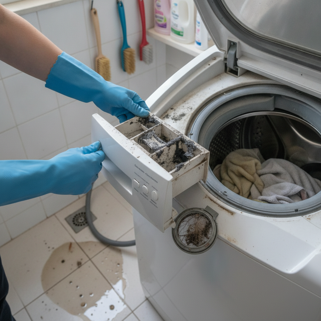 por que a roupa sai com cheiro ruim da máquina de lavar