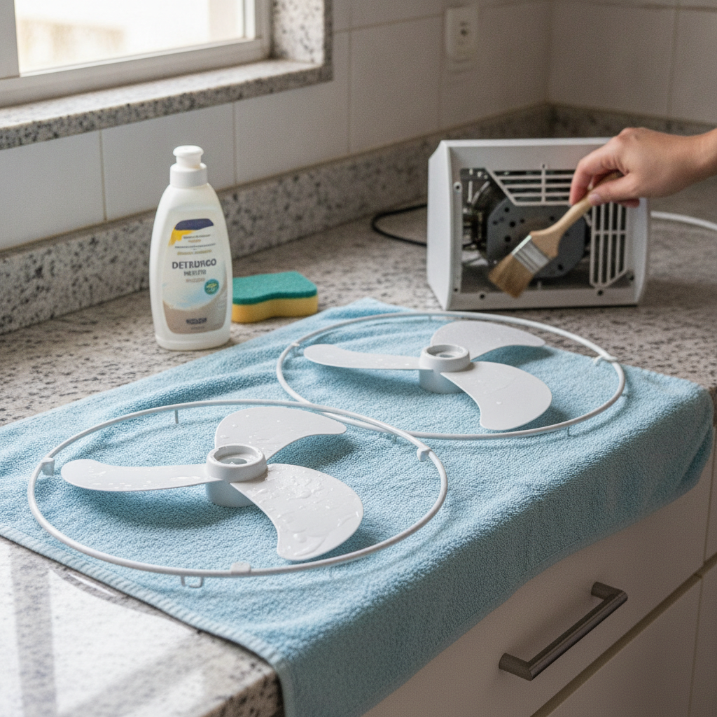 como limpar ventilador sem espalhar poeira pela casa