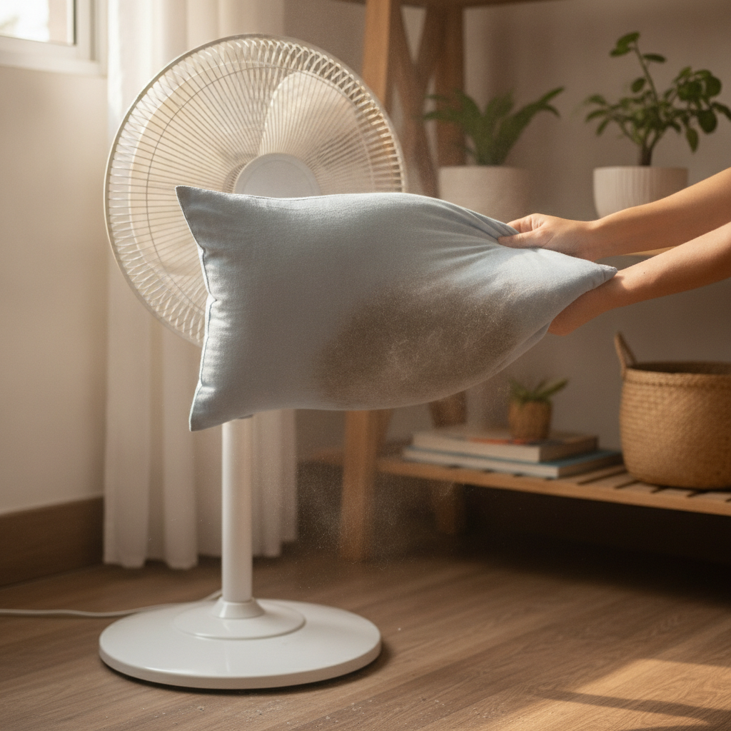 como limpar ventilador sem espalhar poeira pela casa