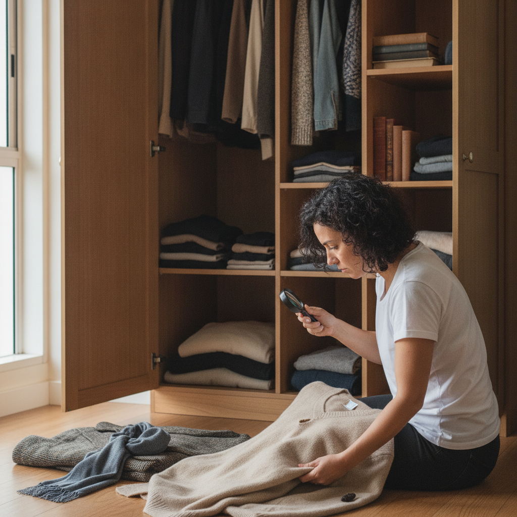como acabar com traças no guarda-roupa sem estragar as roupas