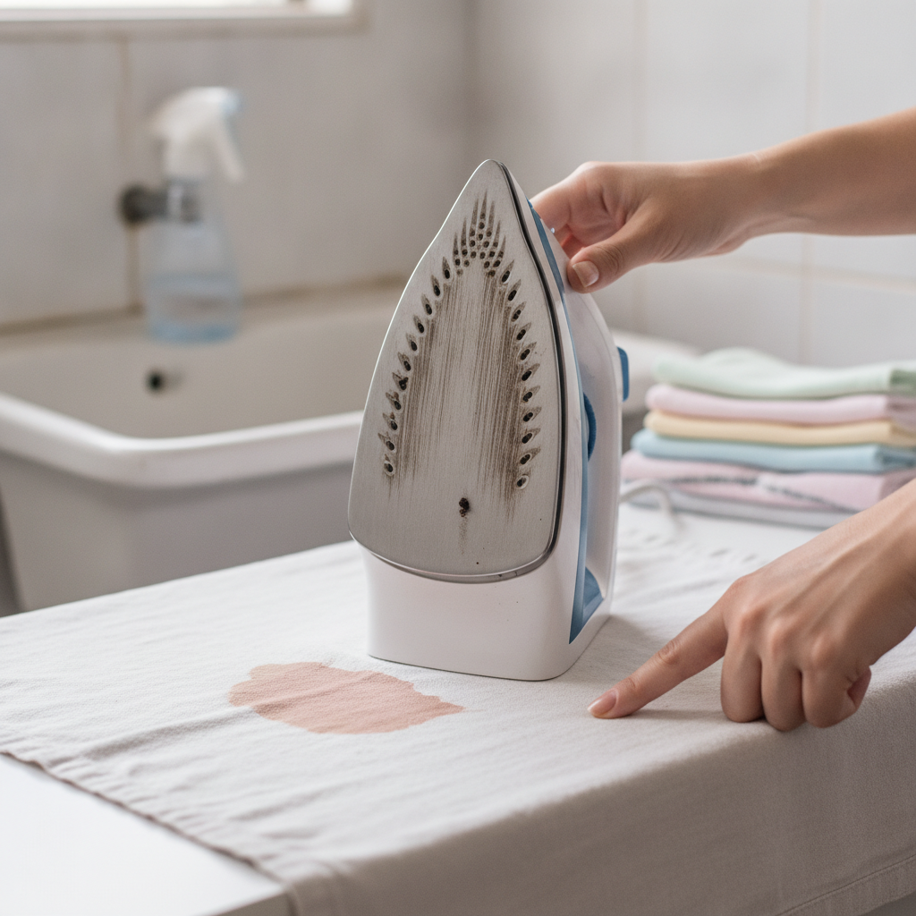 como limpar o ferro de passar que está sujando a roupa