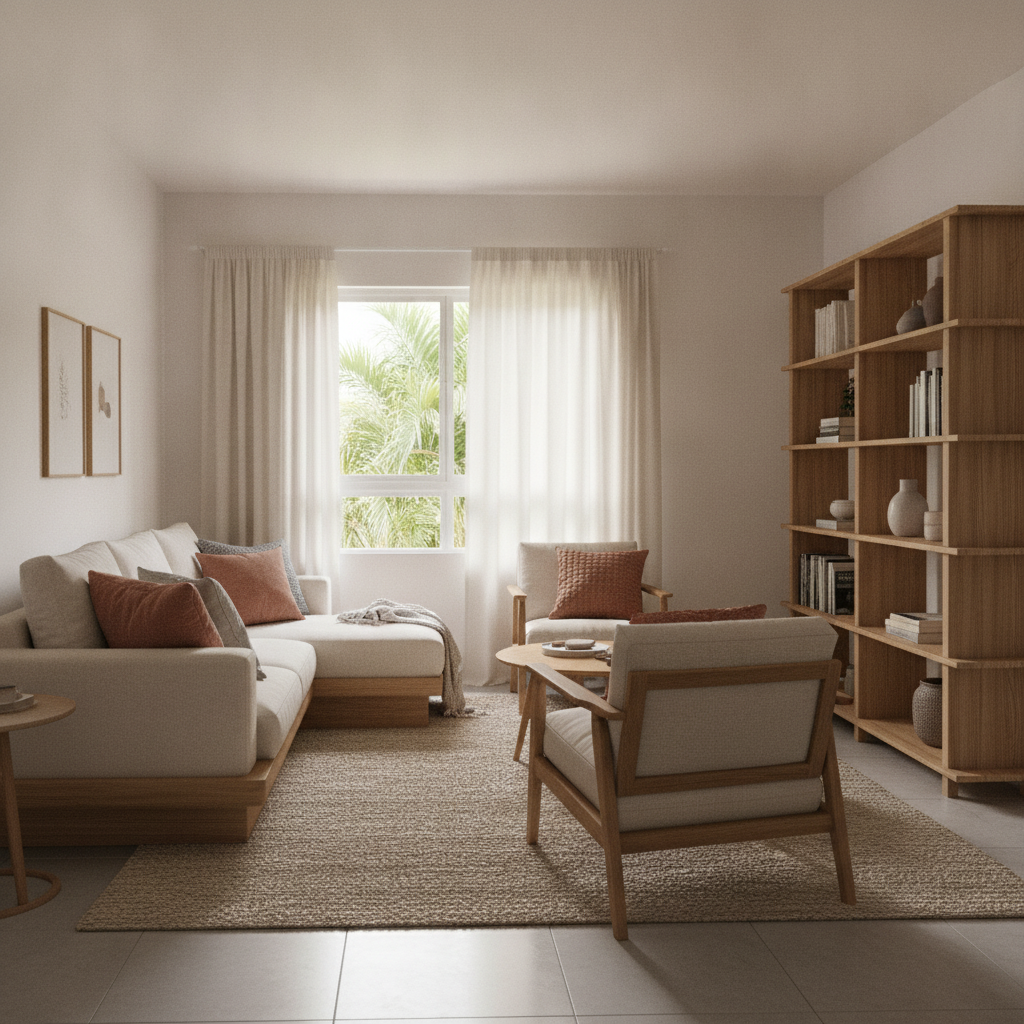 como reduzir o eco da sala do apartamento sem reforma
