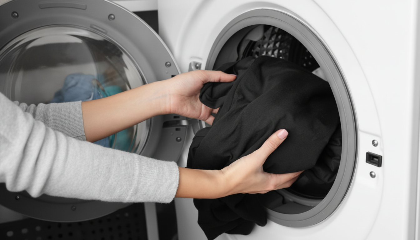 como lavar roupa preta sem desbotar